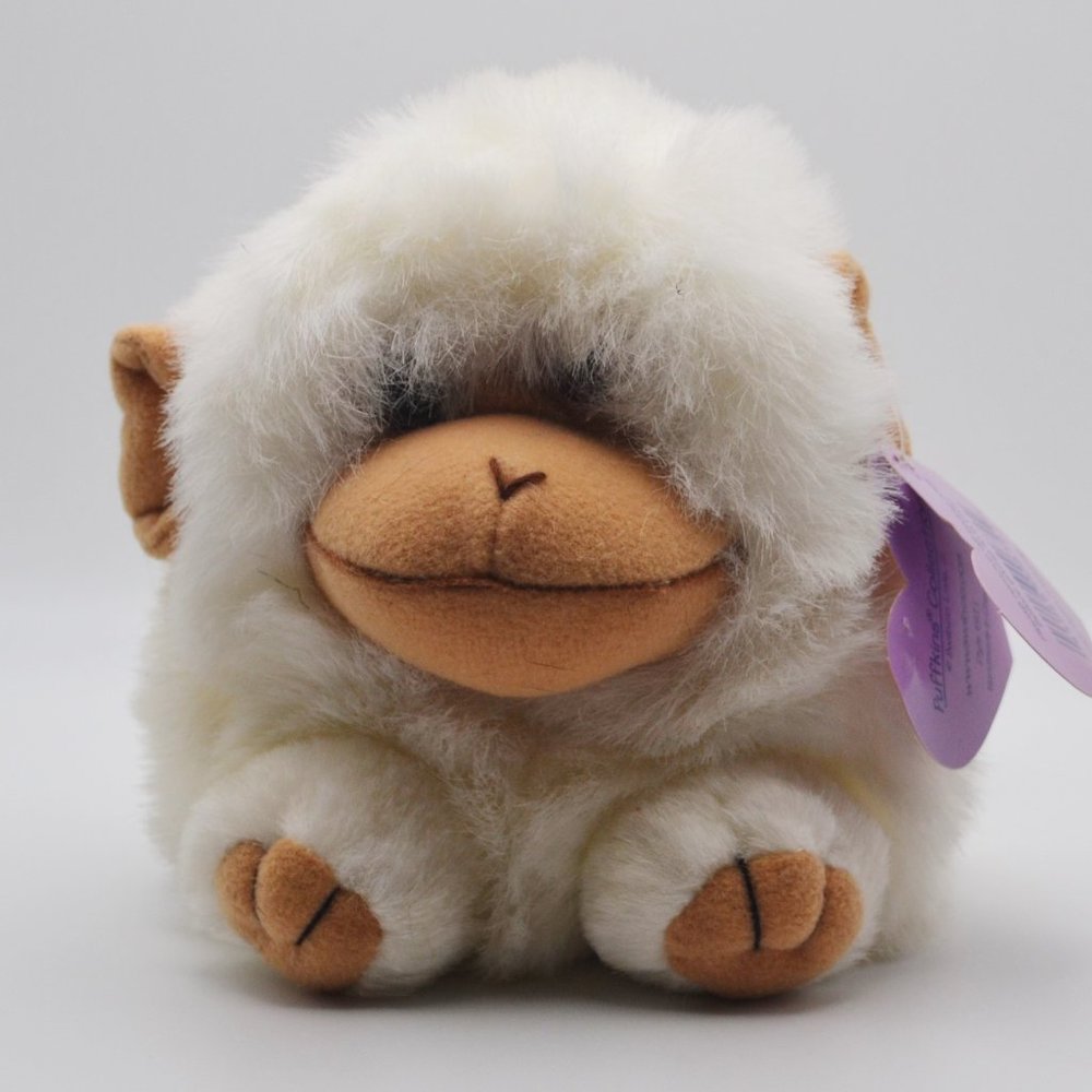 Trixy the White Monkey Puffkins by Swibco Style 6621 Bean Bag Plush